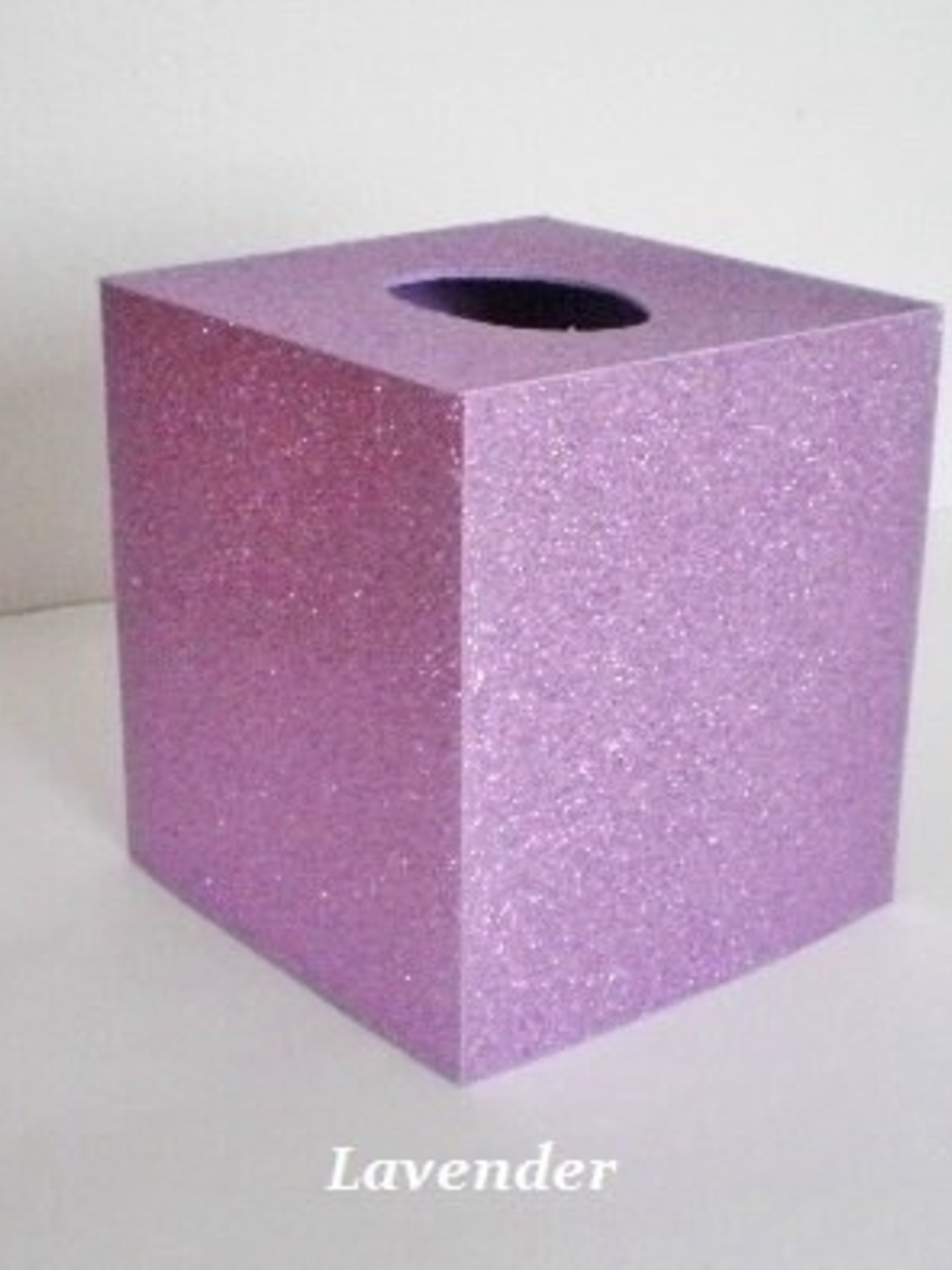 Glitter Tissue Box Cover-Pink/Raspberry Fine Glitter or Choose From Variety of Glitter Colors-Square Boutique Tissue Cover