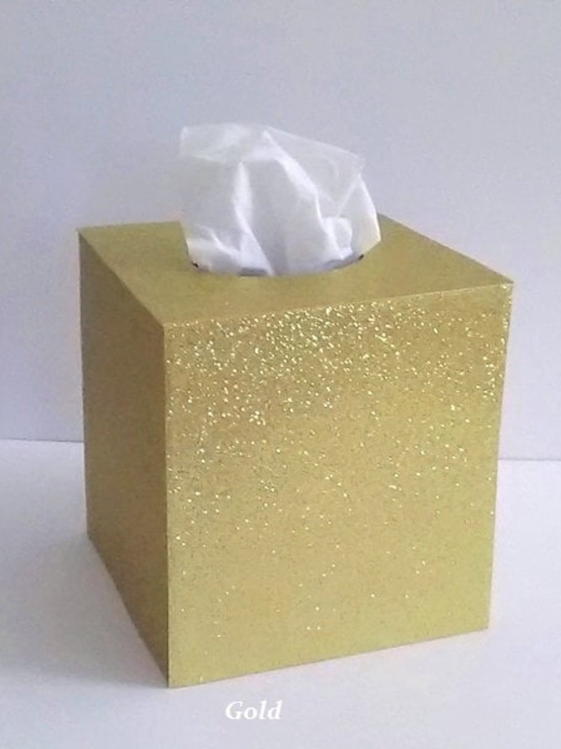 Glitter Tissue Box Cover-Pink/Raspberry Fine Glitter or Choose From Variety of Glitter Colors-Square Boutique Tissue Cover