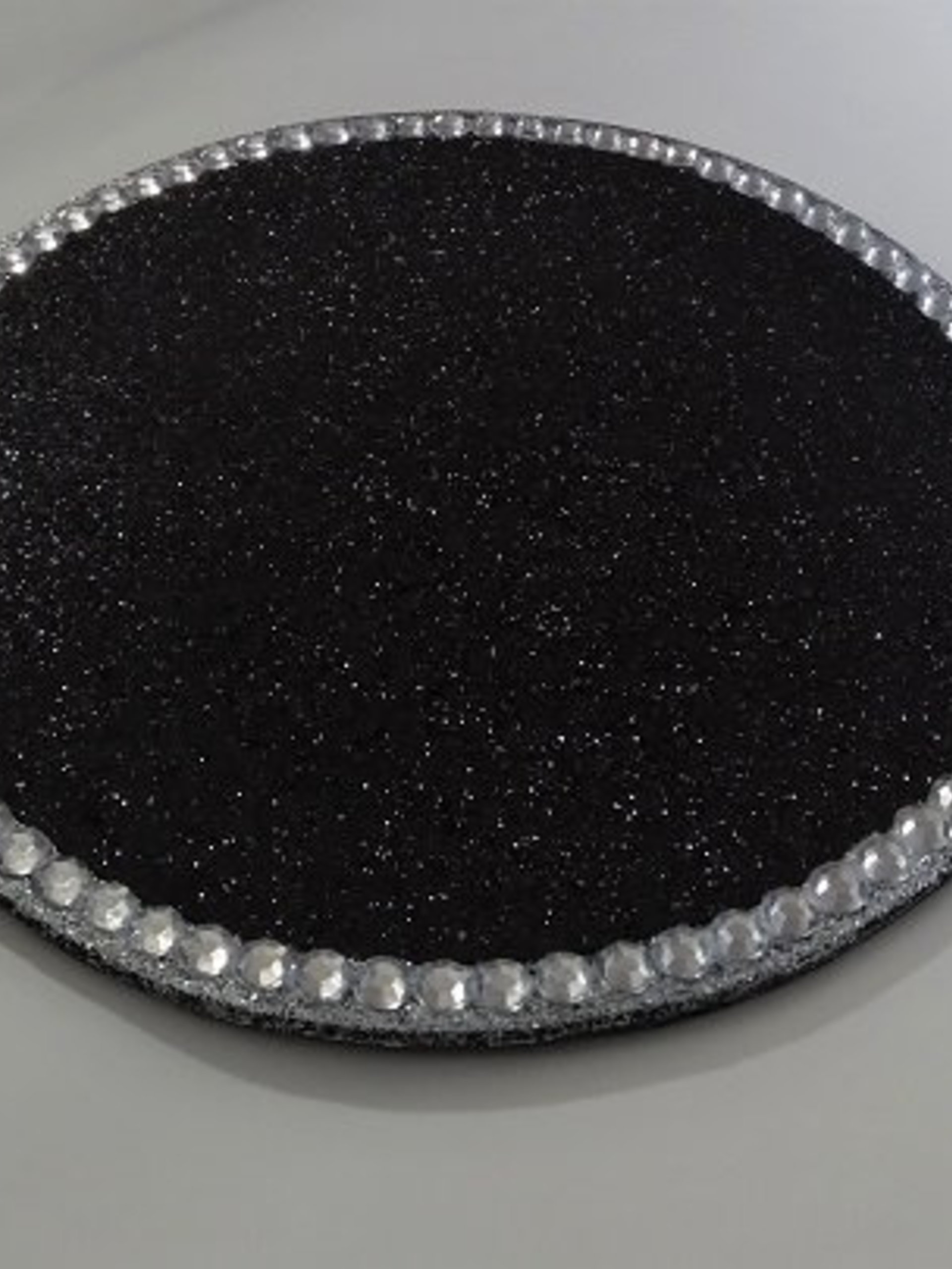 Glitter & Bling Mousepad - Sparkling Fine Glitter w/Clear Rhinestones