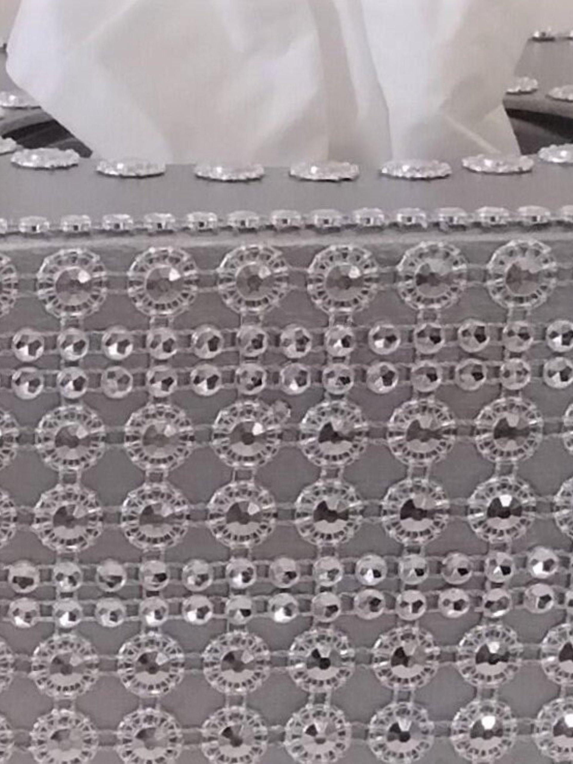 Bling Jeweled Flower & Diamond Wrap Tissue Box Cover-Handpainted w/Sparkling Silver Circle Flower Shaped Diamond Wrap