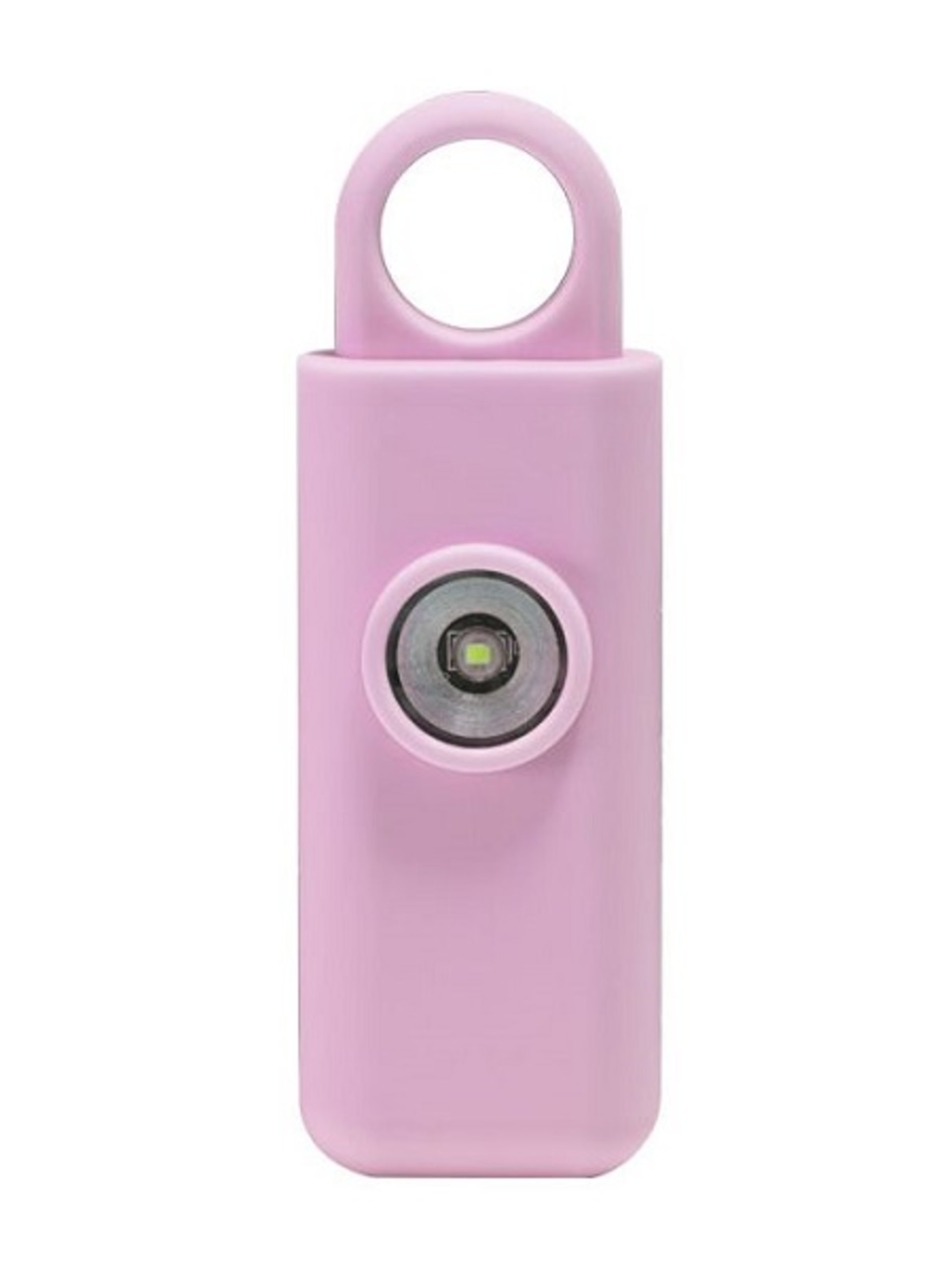 Personal Alarm Keychain 130 decibel with strobe light - black, light pink, or light blue