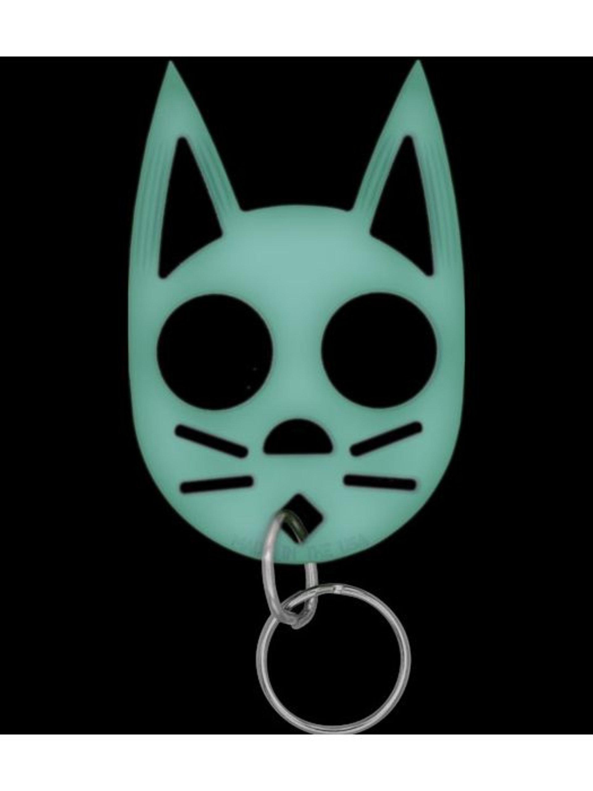 Cat Self Defense Keychain -  black, pink, purple, red, or glow in the dark