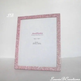 Glitter Picture Frame - Sparkling Fine Glitter in a Variety of Colors for 8 x 10 photos and info